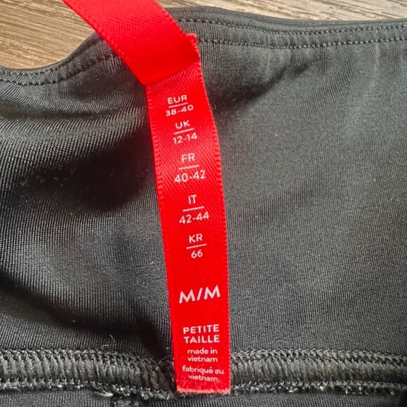 Spanx Pants Womens Black Metallic Shimmer Leggings Shine Shapewear Sz M Petite - Picture 6 of 10